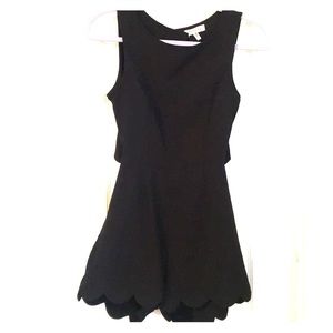 Black romper with back cutout NWOT